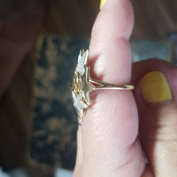 Stary 925 Ring with real Diamonds!!⭐⭐🌠🌠 - Picture 3 of 5